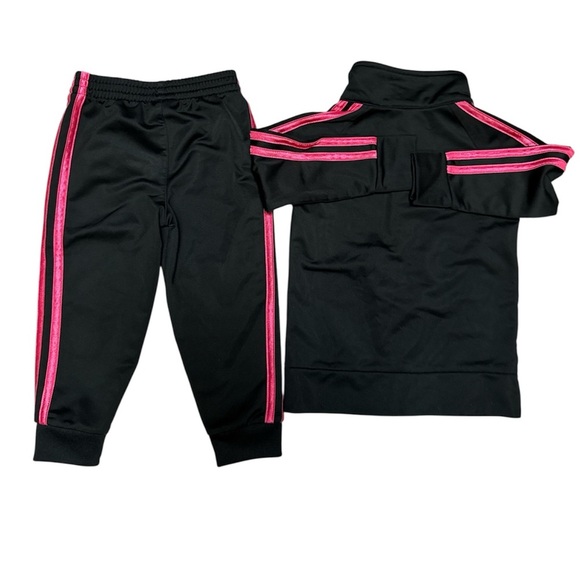 Adidas Toddler Girls Tricot Track Jacket and Jogger Set 2T - Picture 6 of 7